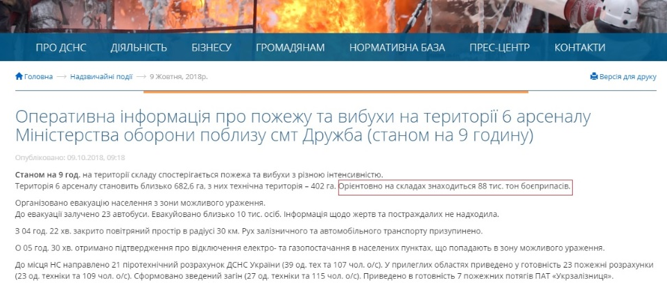 Из-за взрывов на складах боеприпасов в Черниговской области эвакуированы 12 тыс. человек: онлайн