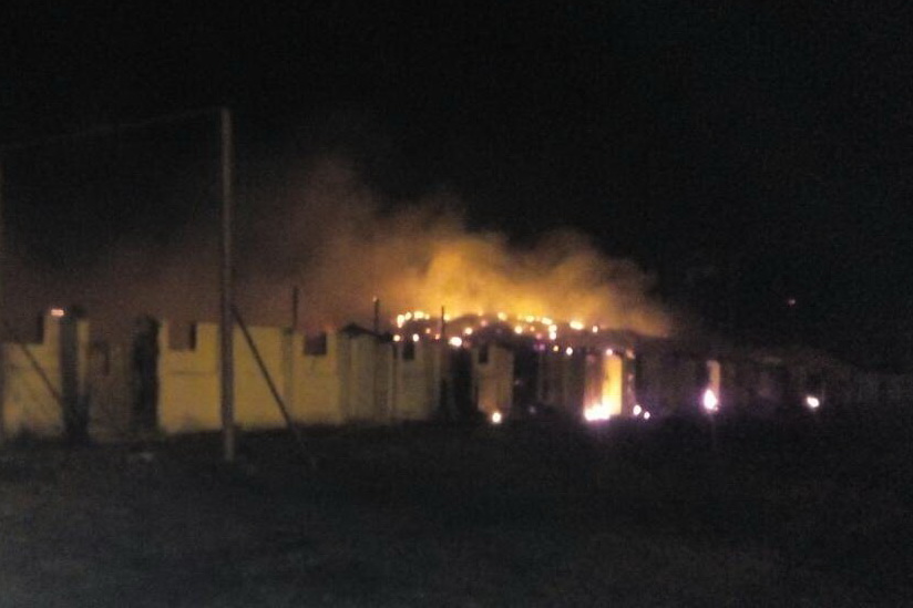 В Харьковской области произошел масштабный пожар на складах с зерном 