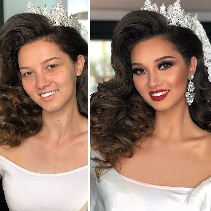 Невесты до и после нанесения макияжа: Как визажист из Косово дарит девушкам чудо преображения