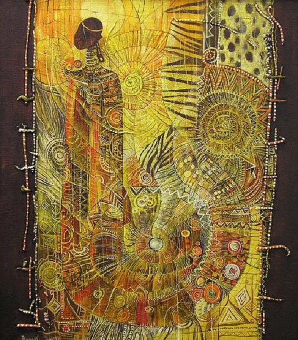 Африканские этнические мотивы и фэнтези на знойных картинах питерской художницы 