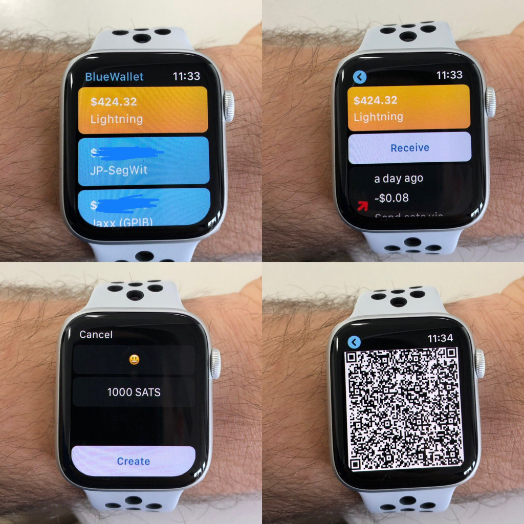BlueWallet выпустил приложение кошелька с поддержкой Lightning для Apple Watch 