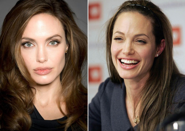 Голливудская звезда Анджелина Джоли без макияжа на фотографиях разных лет
