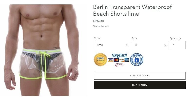 Модный бренд выпустил мужские прозрачные шорты и предлагает два 
