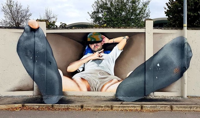 Как превратить унылую стену в произведение искусства: 3D Street Art Кайфы Козимо
