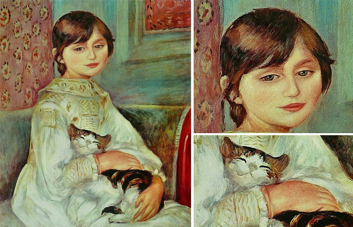 Тайна маленькой героини с картины Ренуара «Девочка с кошкой» 