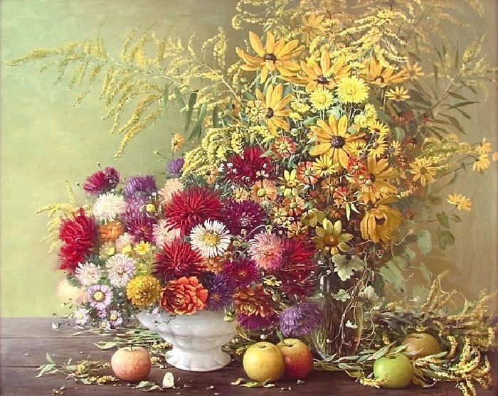 Художница из русской глубинки пишет цветочные натюрморты божественной красоты