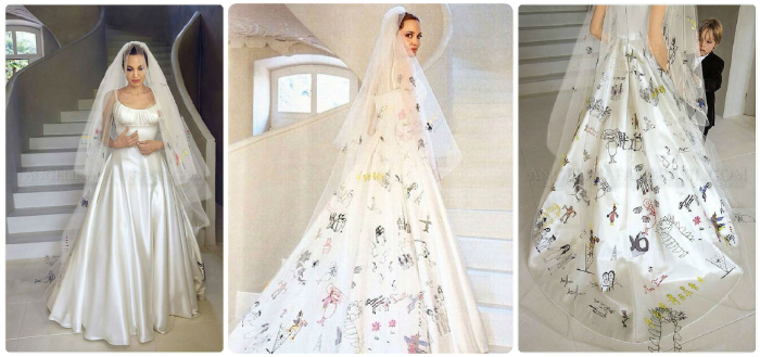 В каких свадебных платьях выходили замуж знаменитости