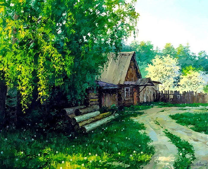 Почему так притягивает русская глубинка на лирических деревенских пейзажах Дмитрия Левина