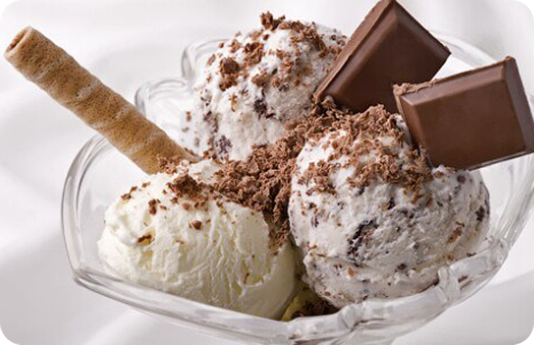 Мороженое и шоколад